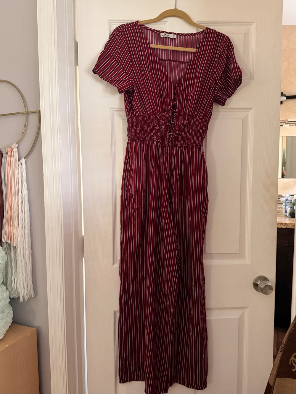 Red Striped Jumpsuit